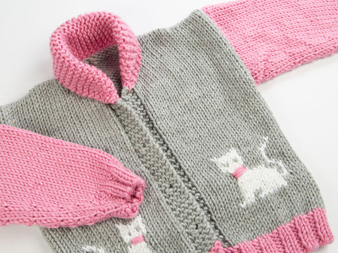 Childs Chunky Cat Jacket By Fran Morgan In Deramores Studio Chunky