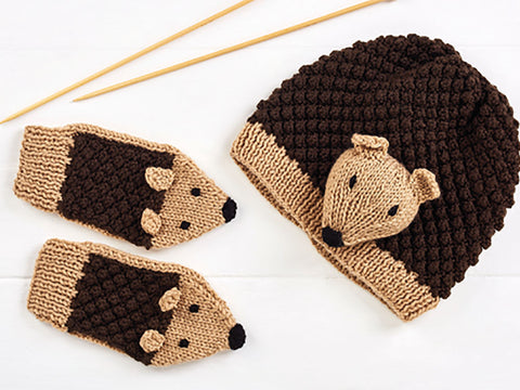 Let S Knit Child S Hedgehog Hat And Mittens In Deramores Studio Dk