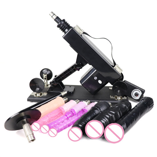 Powerful Motor Sex Machine for Women and Men Female vibrator Massager with Nozzles Adjustable Automatic Telescopic Machine Gun