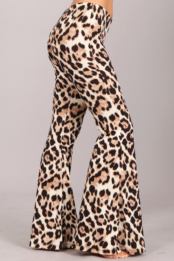 Bae Bee Kitty Jumbo Leopard Print Bell Bottom Pants ~ FINAL SALE