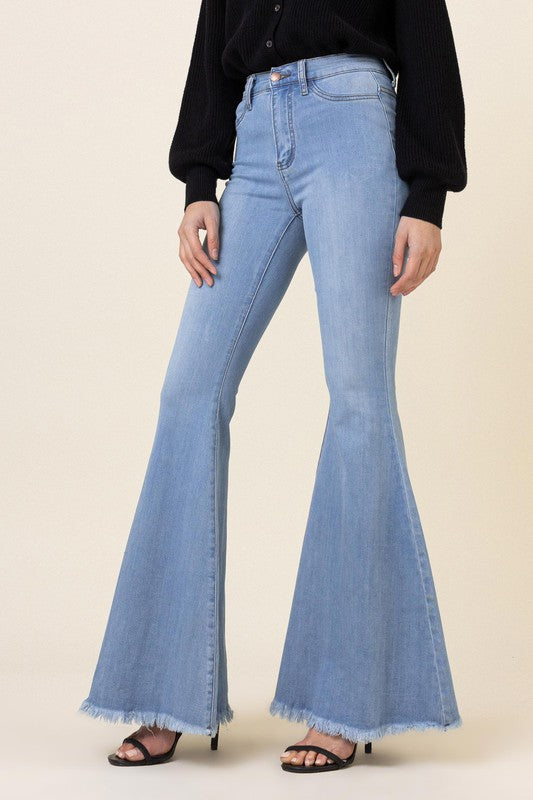 Free People Women's Just Float On Flare Jeans Bermondsey Blue 27 at   Women's Jeans store