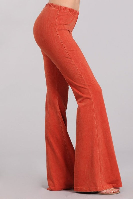 Rust Mineral Washed Bell Bottoms - Lil 