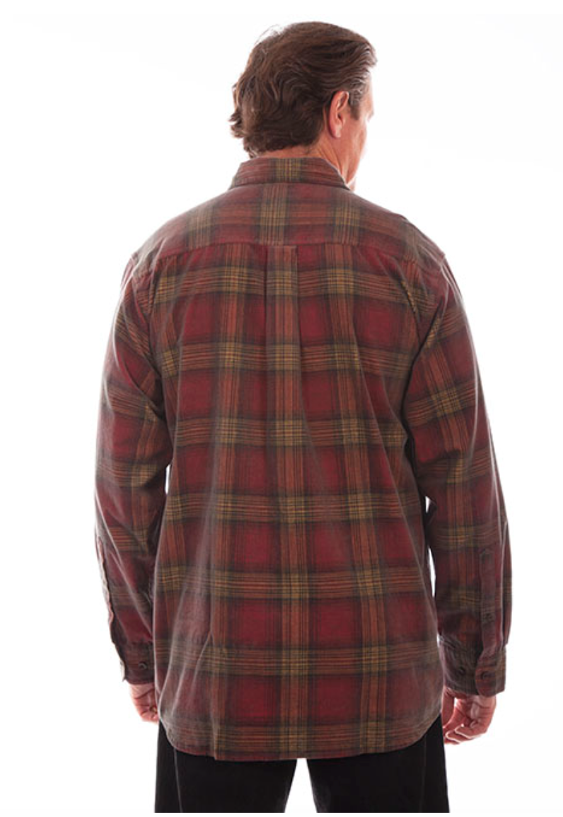 Scully ENS Brown/Black Wool Blend Plaid L/S Shirt