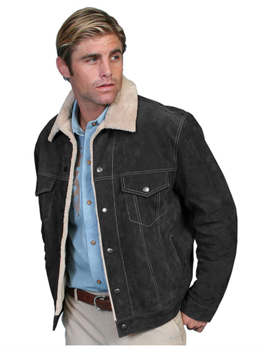 Mukabi sherpa-lined leather jacket, Sly & Co, Shop Men's Leather & Suede  Jackets Online