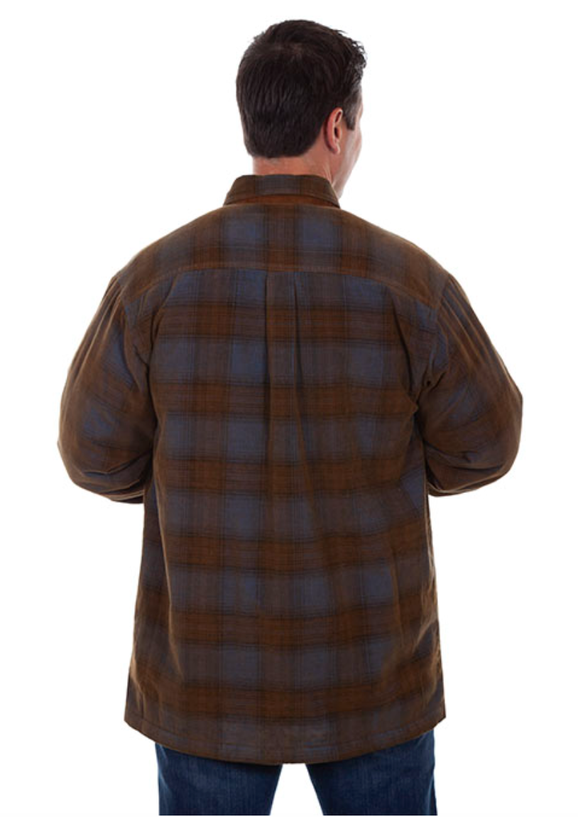 Scully Men's Corduroy Plaid Natural Shirt