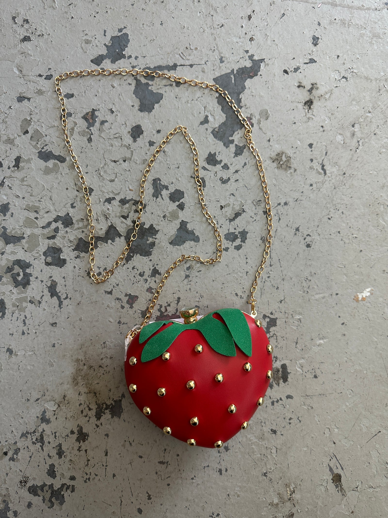 Strawberry Picking Strawberry Shaped Crossbody Purse - Lil Bee's