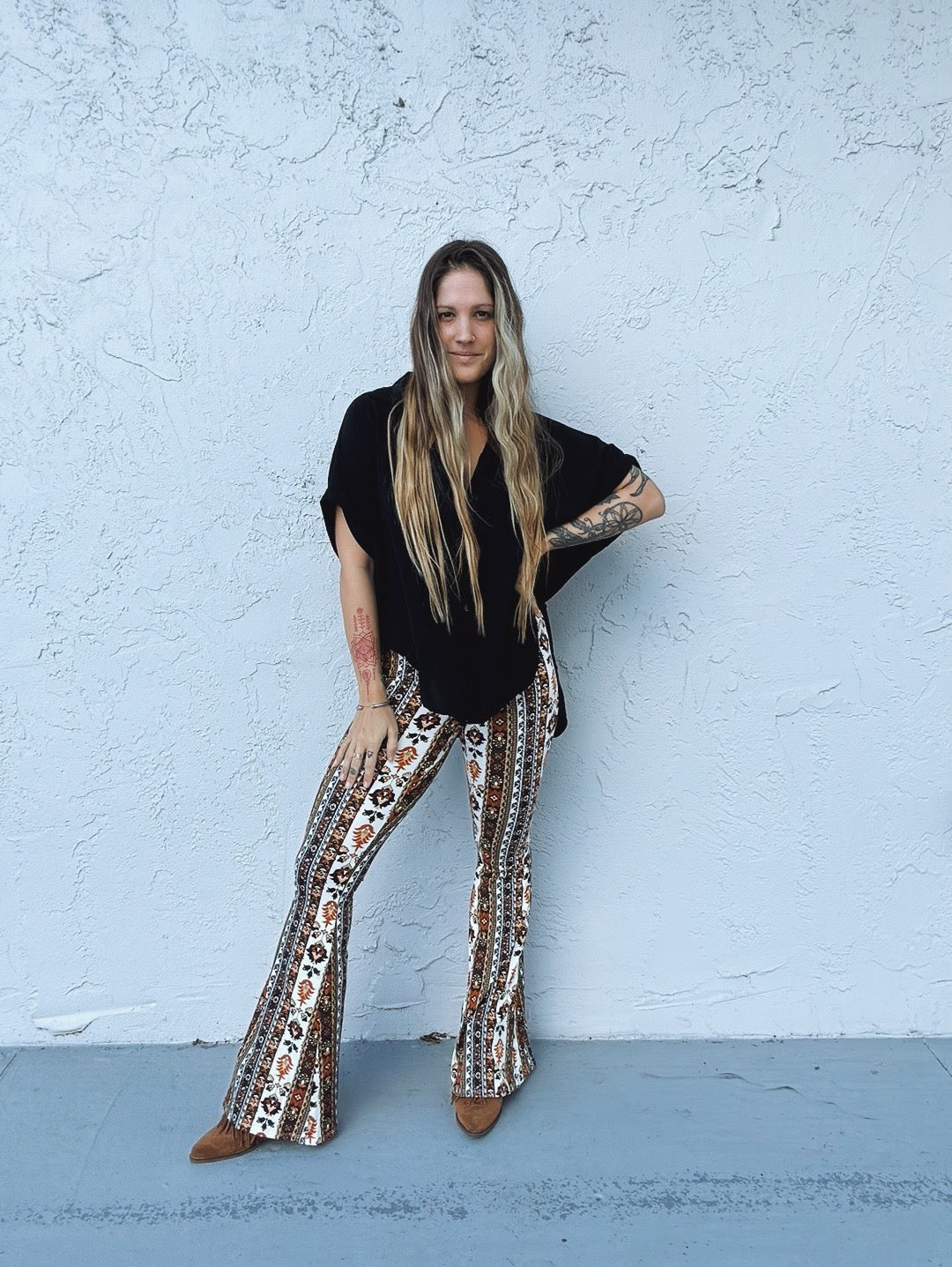 paisley print flare pants – RK Collections Boutique