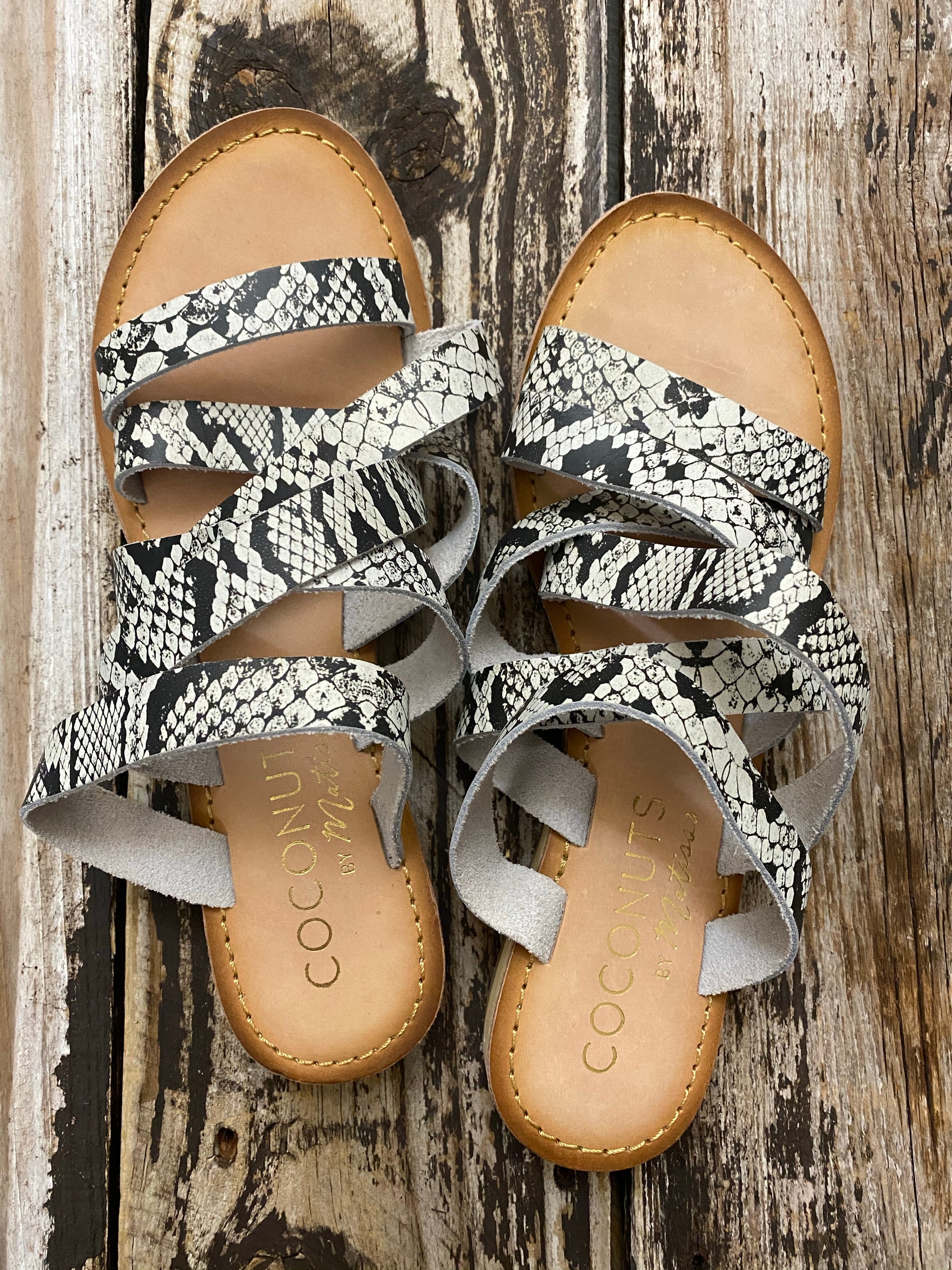 coconut snakeskin shoes