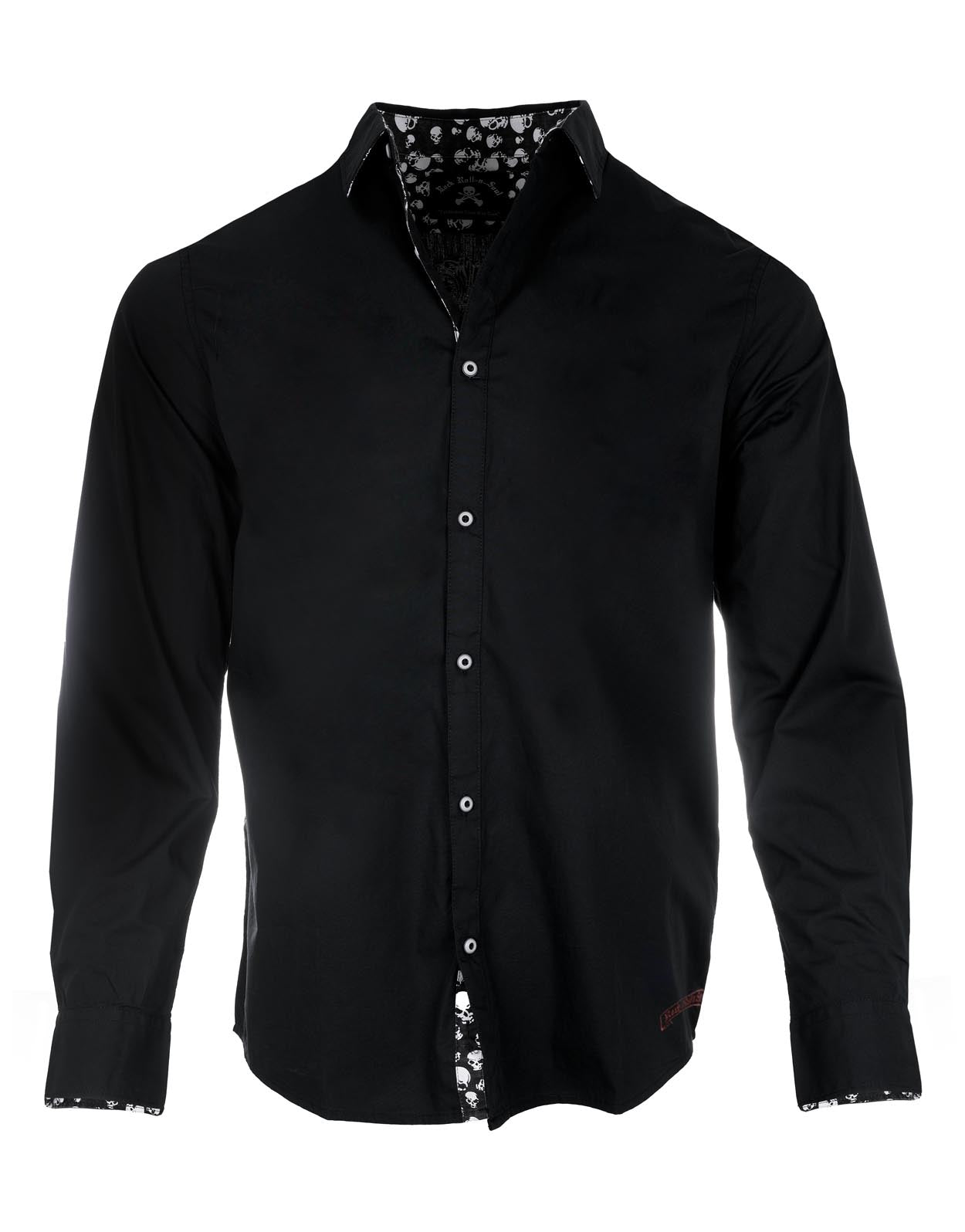 Men's Button Up Fashion Shirt | Flying Skull Guitar Rock Roll n Soul