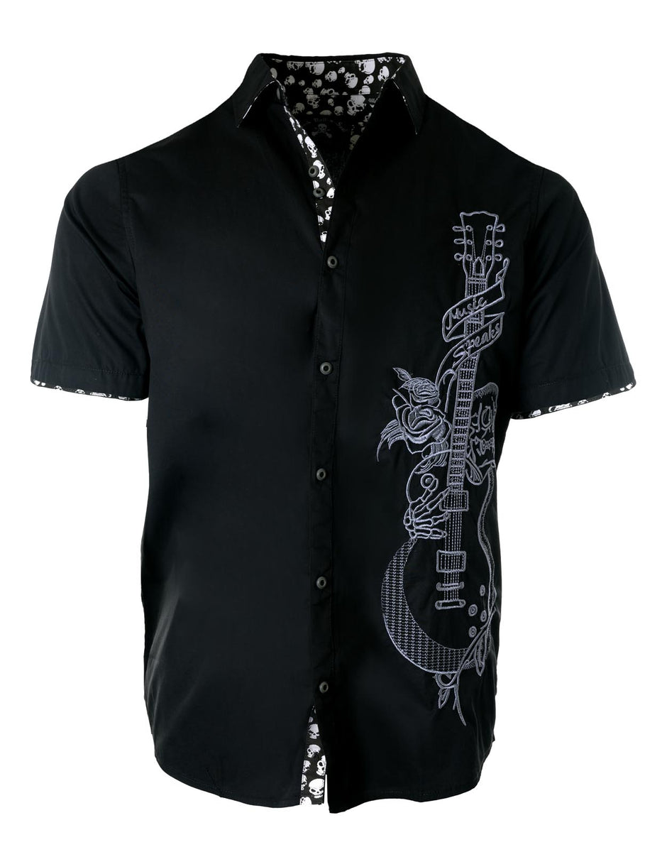 Men's SS Button Up Fashion Shirt | Crazy Bitch by Rock Roll n Soul