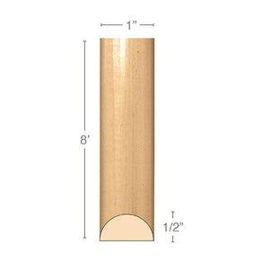 Small Rope Moulding, 2 1/2w x 1 1/4d x 4' length, Sold in 4' lengths,  Resin is priced per 8' length