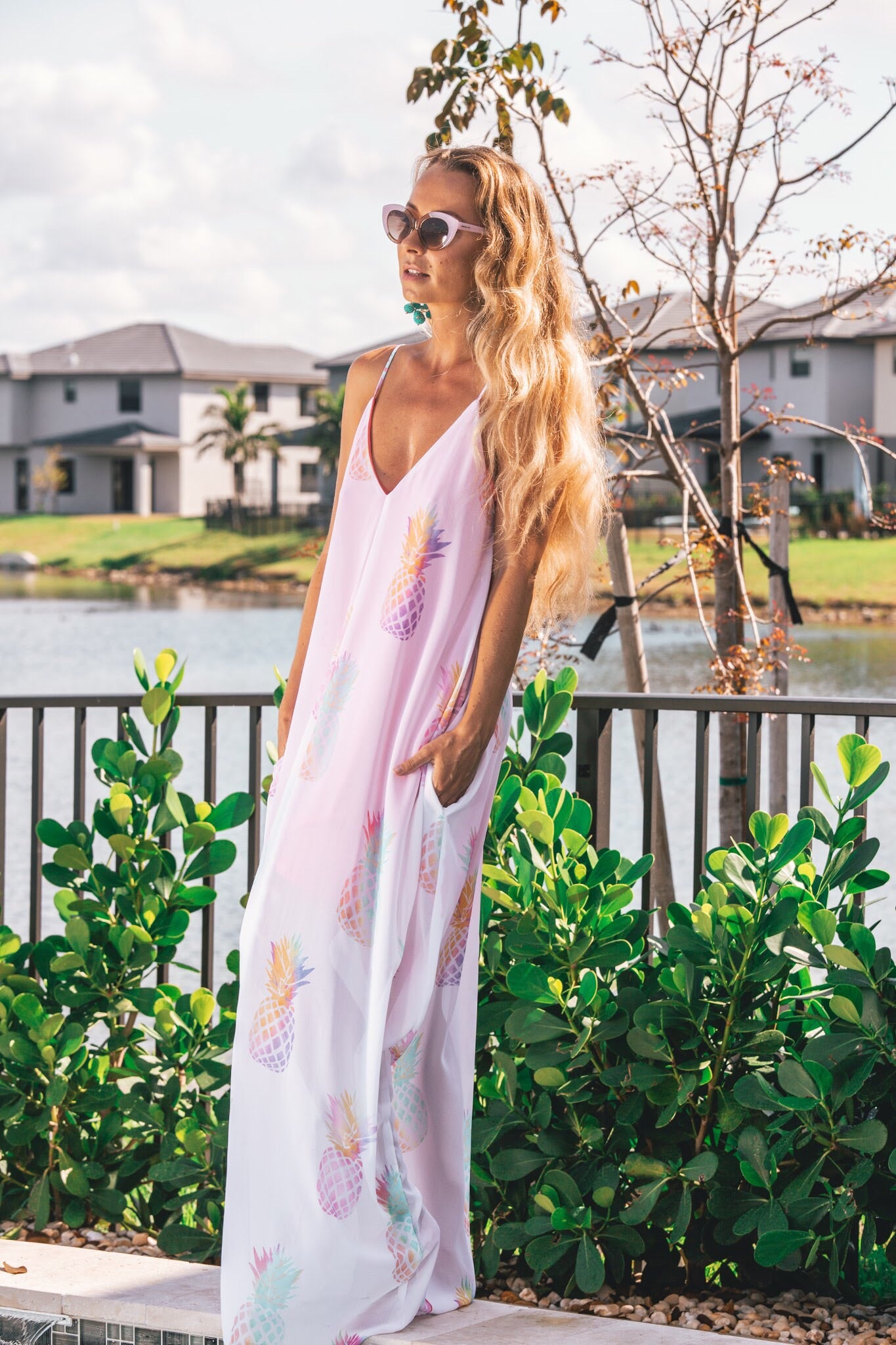 semi sheer maxi dress