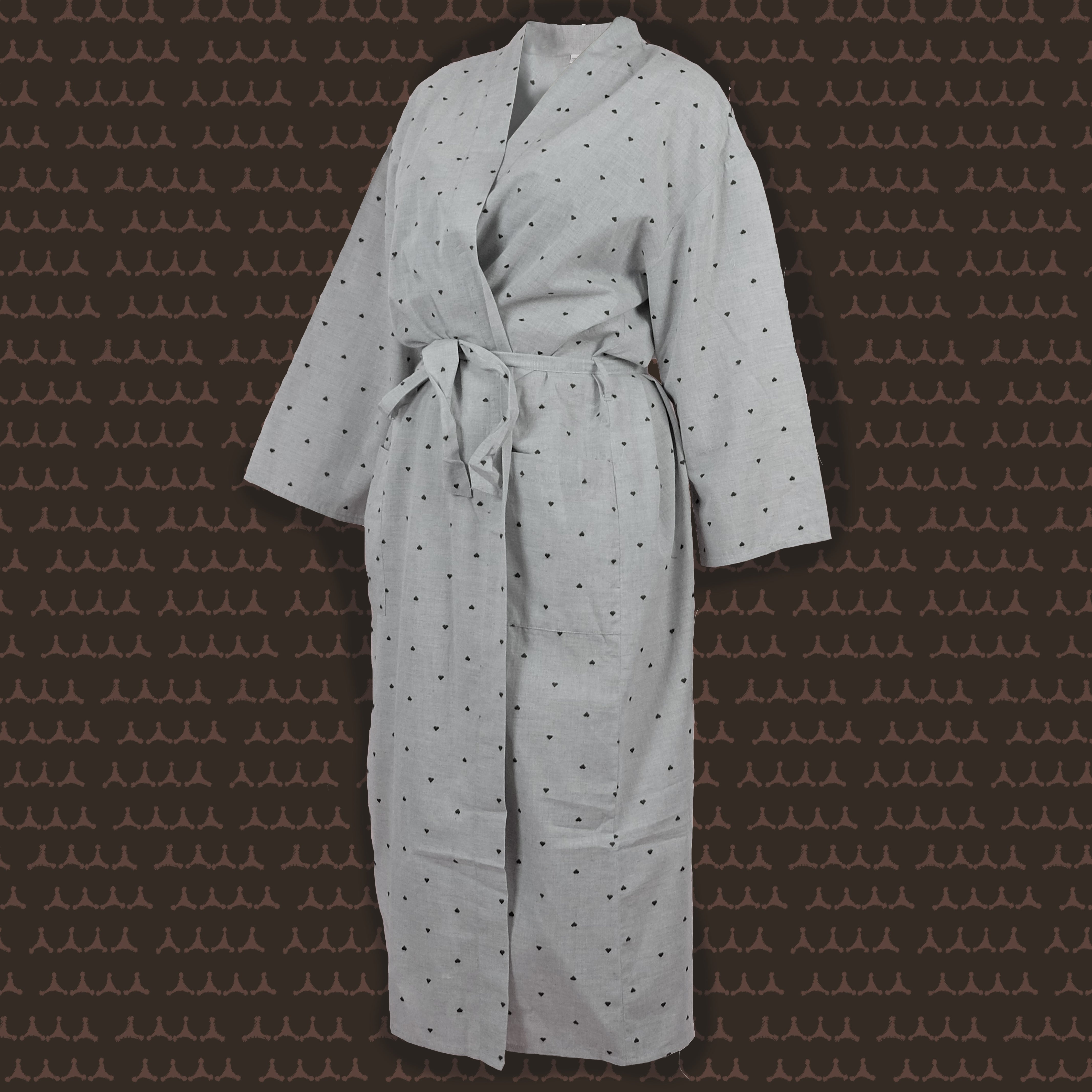 Washed Linen Robe in Cream – Mary Claret Studio
