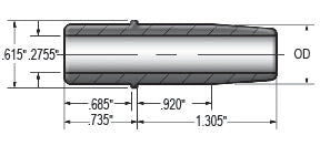 Twin Cam & Evo Sportster intake valve guide dimension diagram