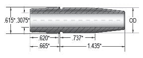 Evolution, Twin-Cam & Evo Sportster valve guide dimension diagram