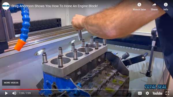 Screenshot from Honing an Engine Block with Greg Anderson Video