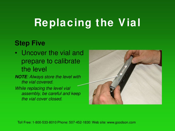 Maintaining Your Machinists Level : Replacing the Vial - 7