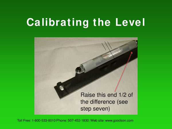 Maintaining Your Machinists Level : Calibrating the Level - 6