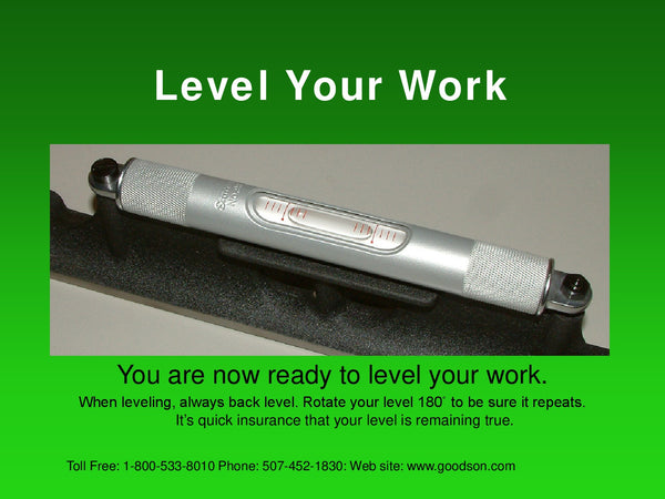 Maintaining Your Machinists Level : You're Ready to Level Your Work