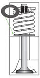 Locating a valve spring booster shim