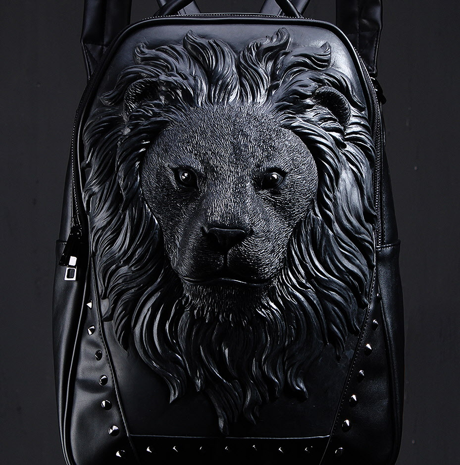 lion face bag