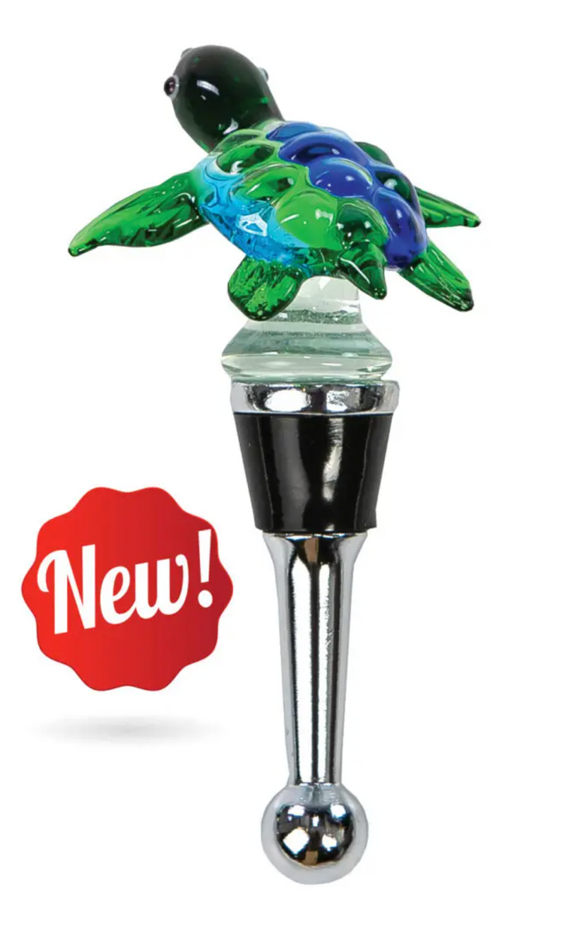 Glass Bottle Stopper - Sea Turtle | FREE SHIPPING | A DODSON'S