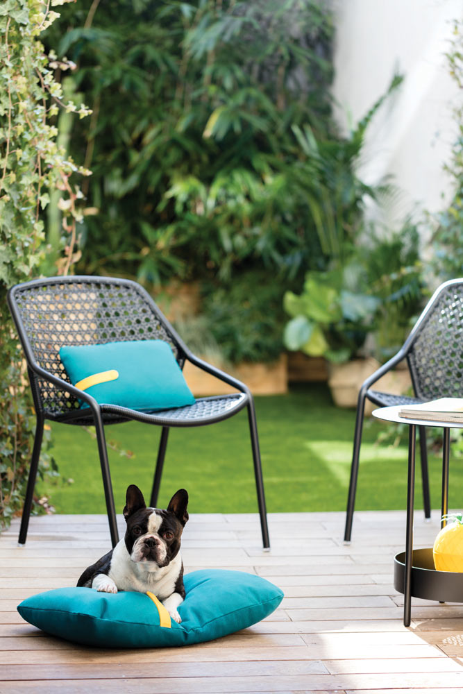 Fermob Croisette Armchairs on outdoor patio deck