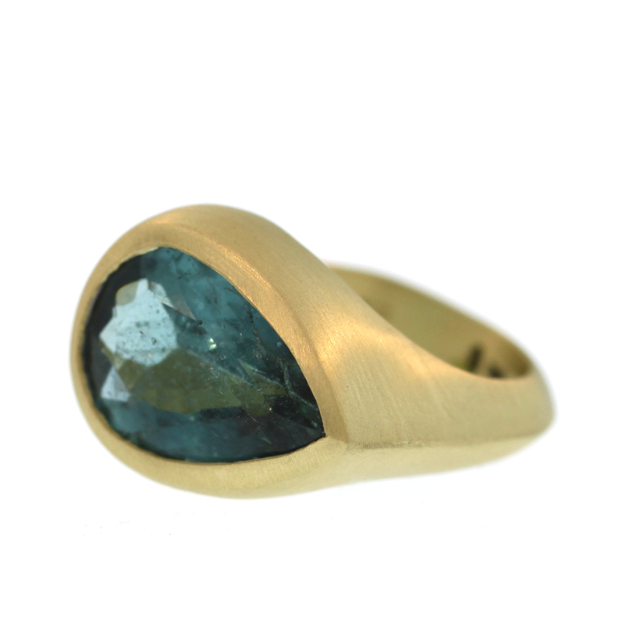 A Pear Shaped Tourmaline Queen's Ring
