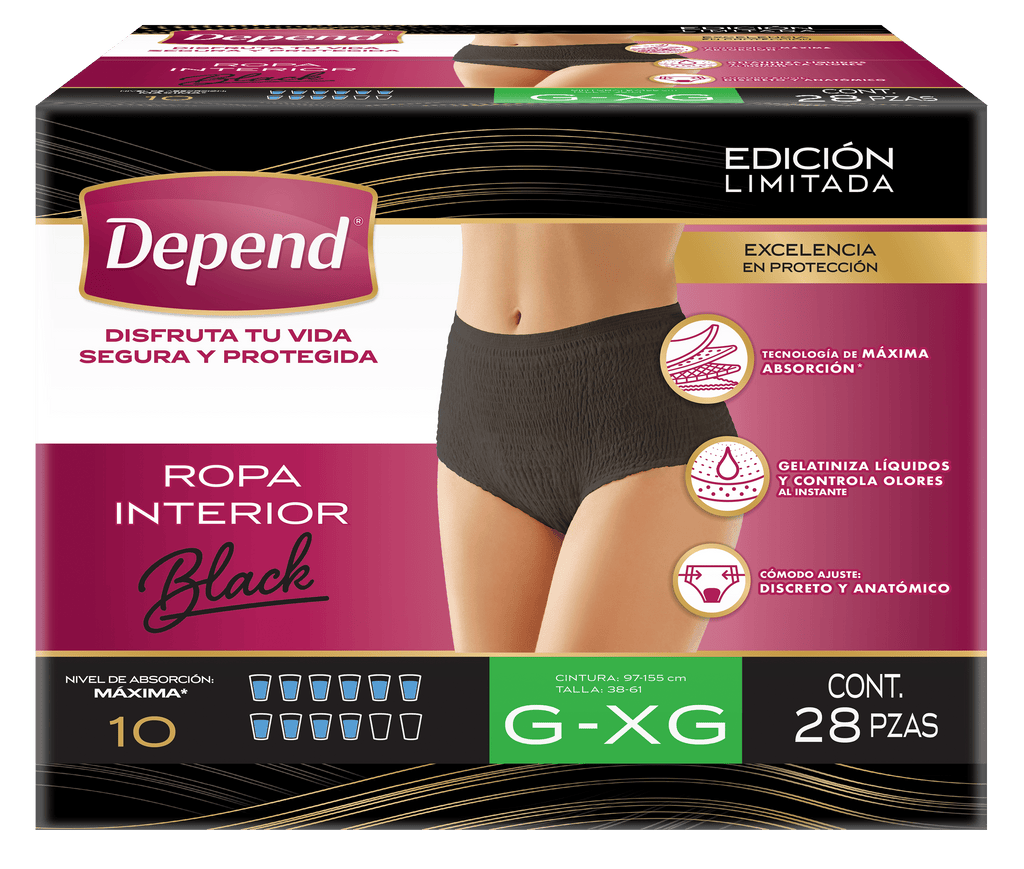 Depend® Ropa Interior Black – ThumbsUp Ideas