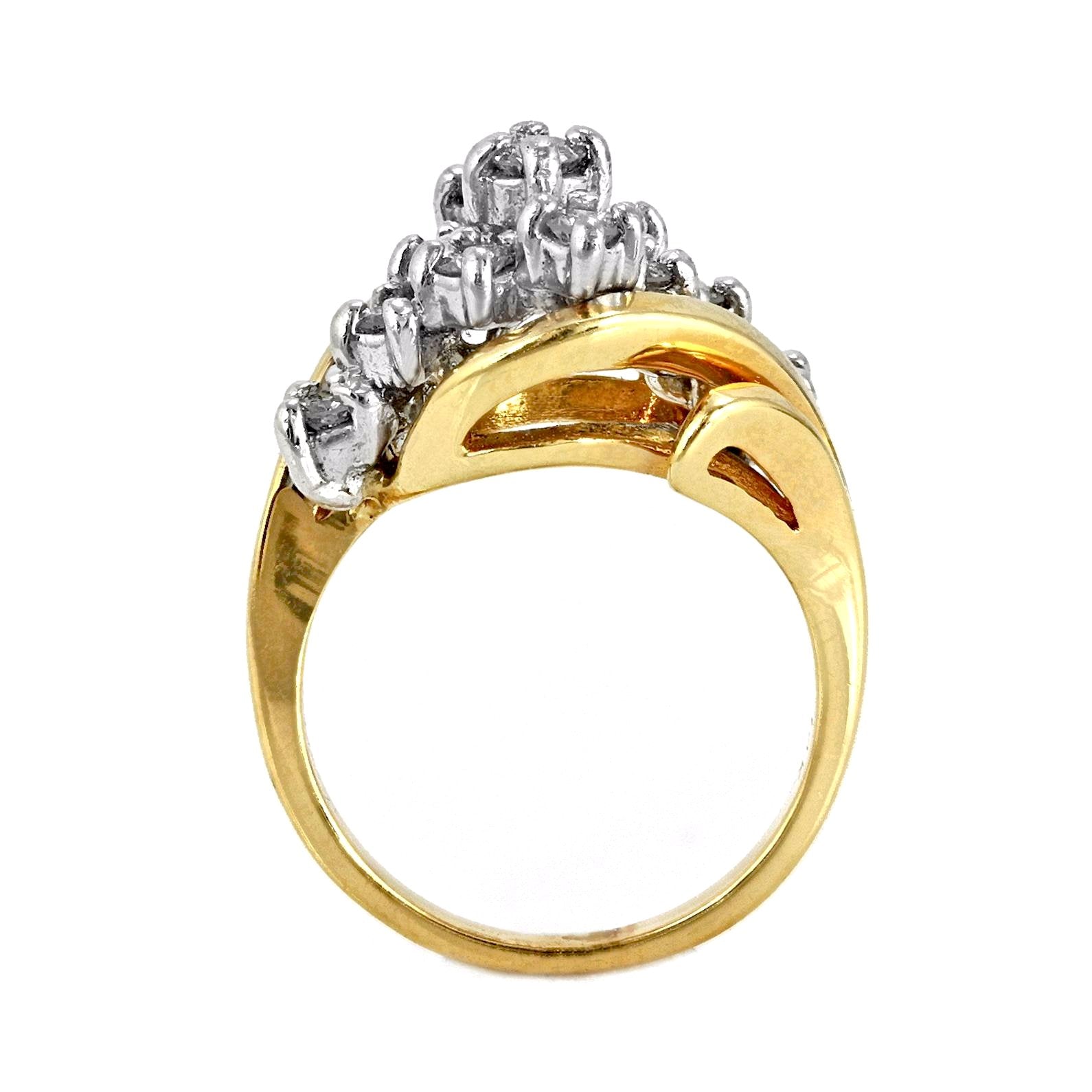 1.00ct Round Diamonds in 14K Yellow Gold Wedding Anniversary Ring