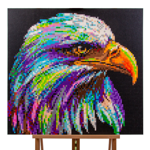 Rainbow Bald Eagle Pix Brix Pixel Puzzle