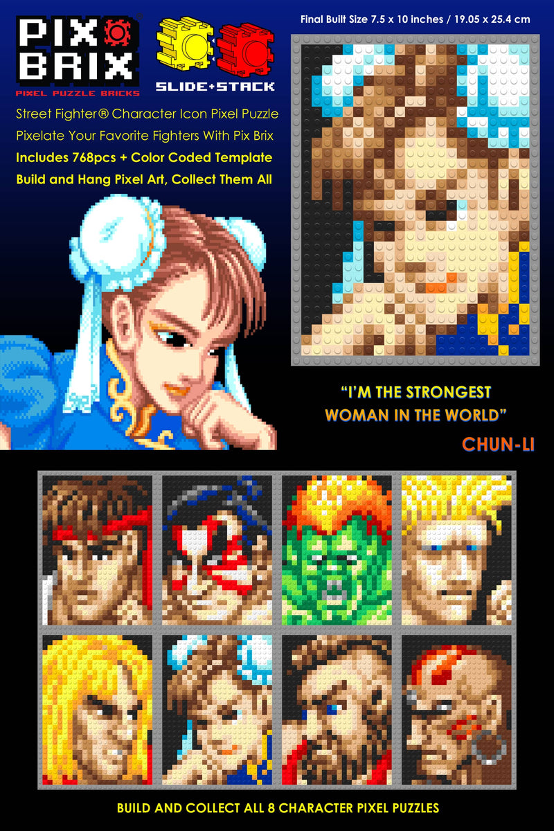 Buy Chun Li Street Fighter® Pixel Puzzle Character – Pix Brix