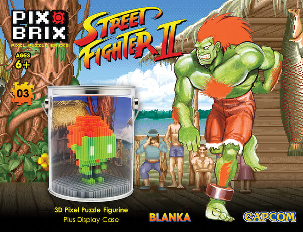  Pix Brix Street Fighter II Pixel Puzzle Bricks, Guile