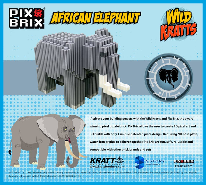 African Elephant - Wild Kratts – Pix Brix