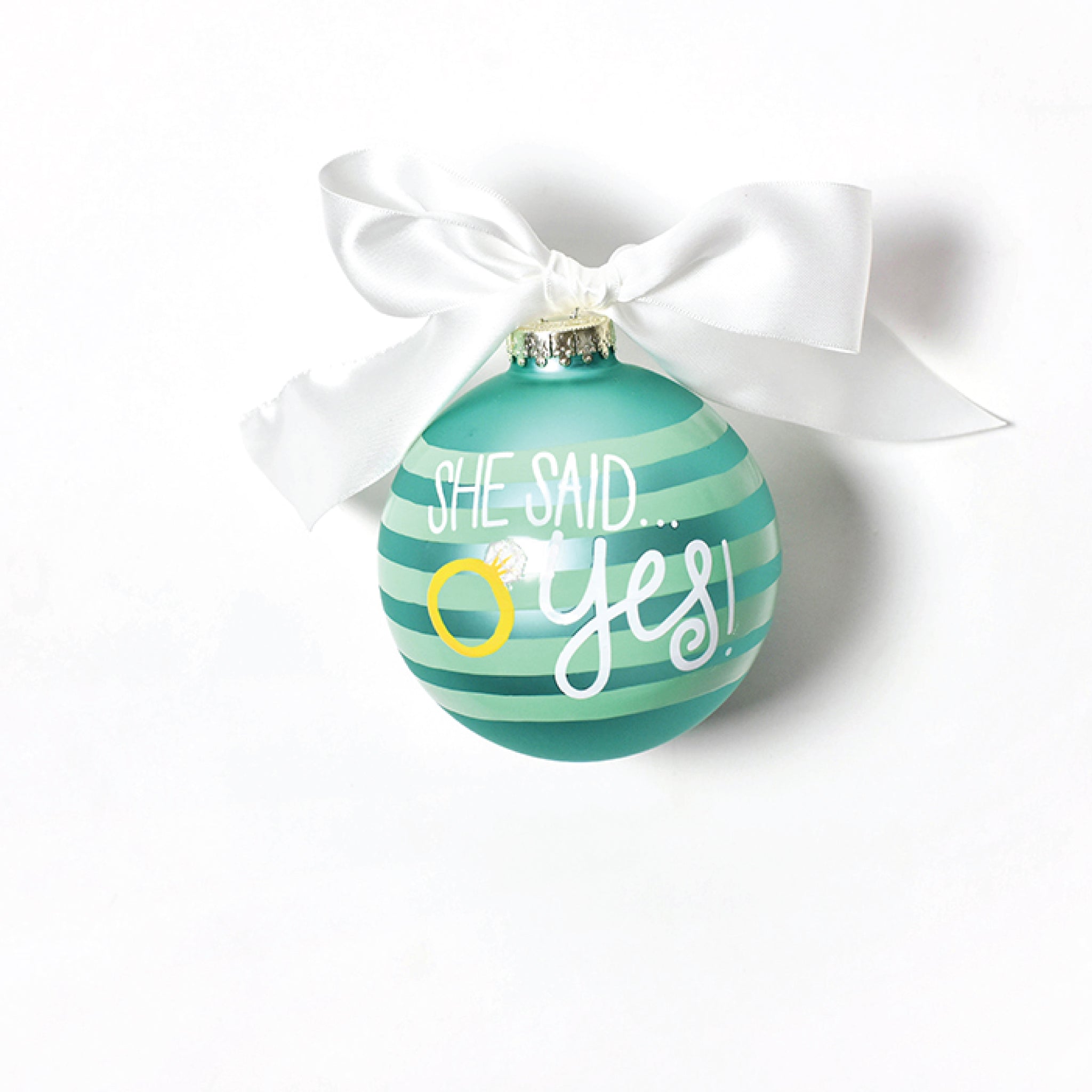 she said yes engagement ornament