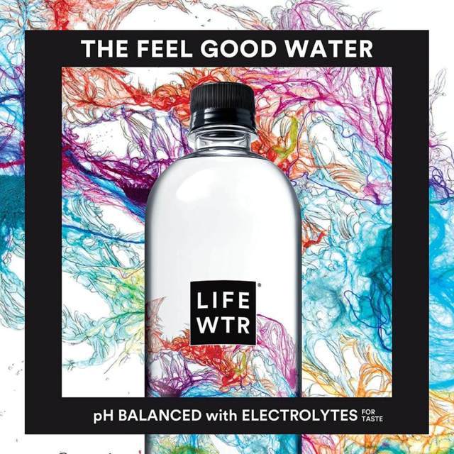 LIFEWTR pH-Balanced Purified Water colorful background