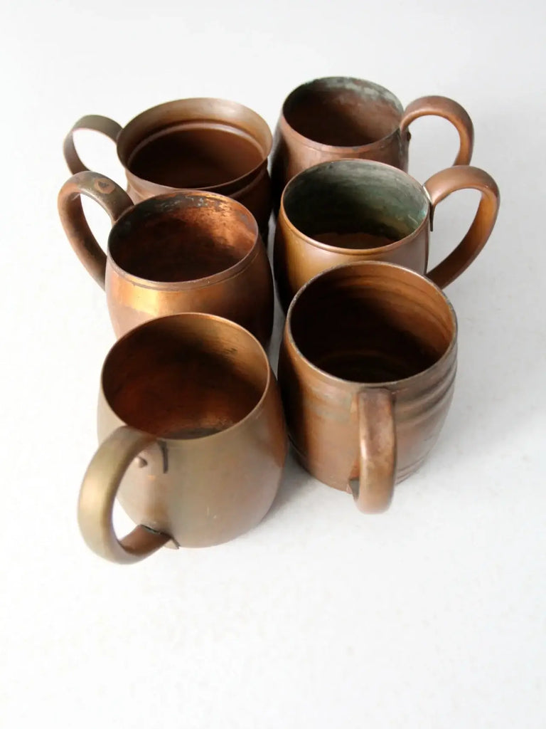 vintage copper cups