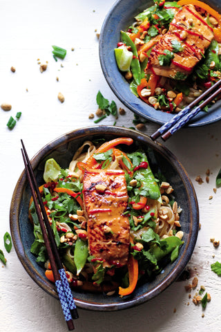 Ginger Peanut Salmon Noodle Bowls from The Alaska From Scratch Cookboo ...