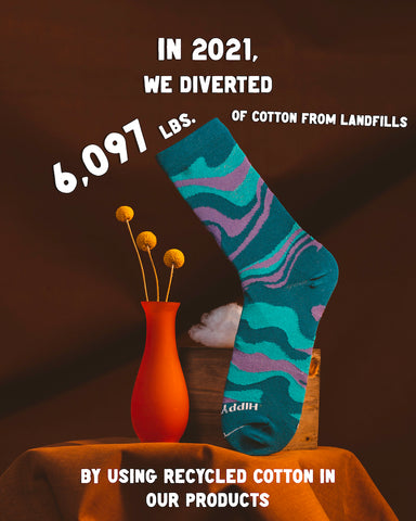 Eco-friendly recycled cotton socks