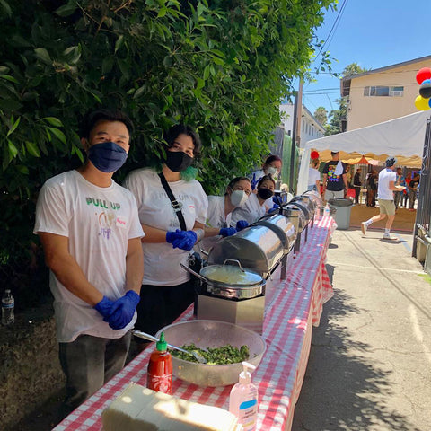 Serving lunch at My Friend's Place