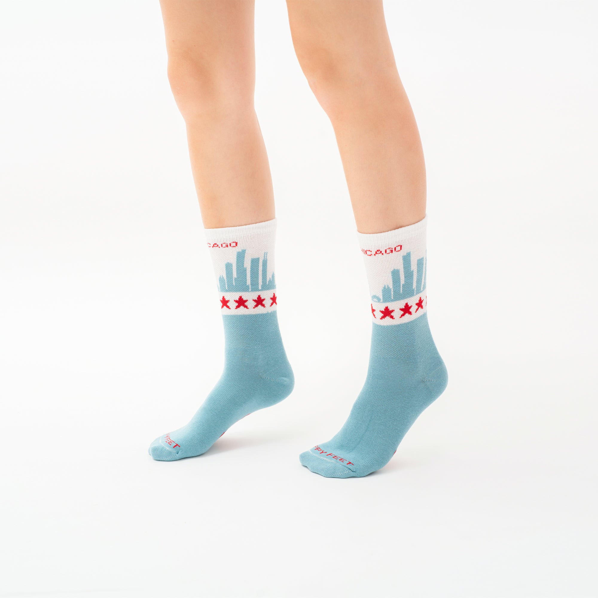 Chicago Skyline Socks American Made Hippy Feet