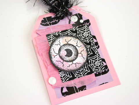 Eyeball Halloween Tag. Papercakes By Serena Bee