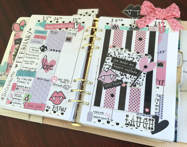 Plan with me: Weekly Planner Spread Ft. Love Bites By Ashleigh | Papercakes Guest Designer. www.serenabee.com