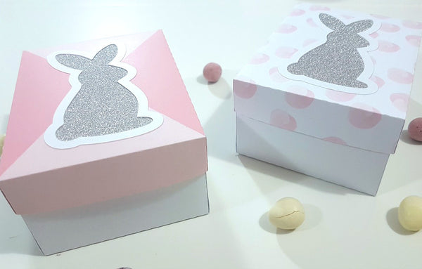 4 Spring/Easter Themed Treat Boxes By Rachel. Papercakes design team. www.serenabee.com