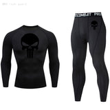 Summer Gym Running T-shirt Men&#39;s leggings Compression Shirt Workout Clothing 4xl Jogging skin care kits MMA Training suits set