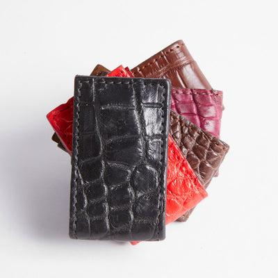 crocodile money clip wallet