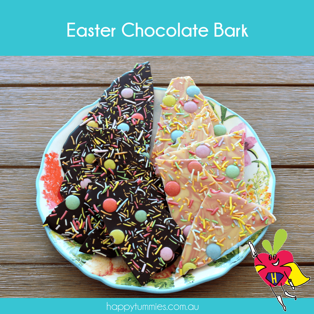 Easter Vegan Chocolate Bark - Happy Tummies