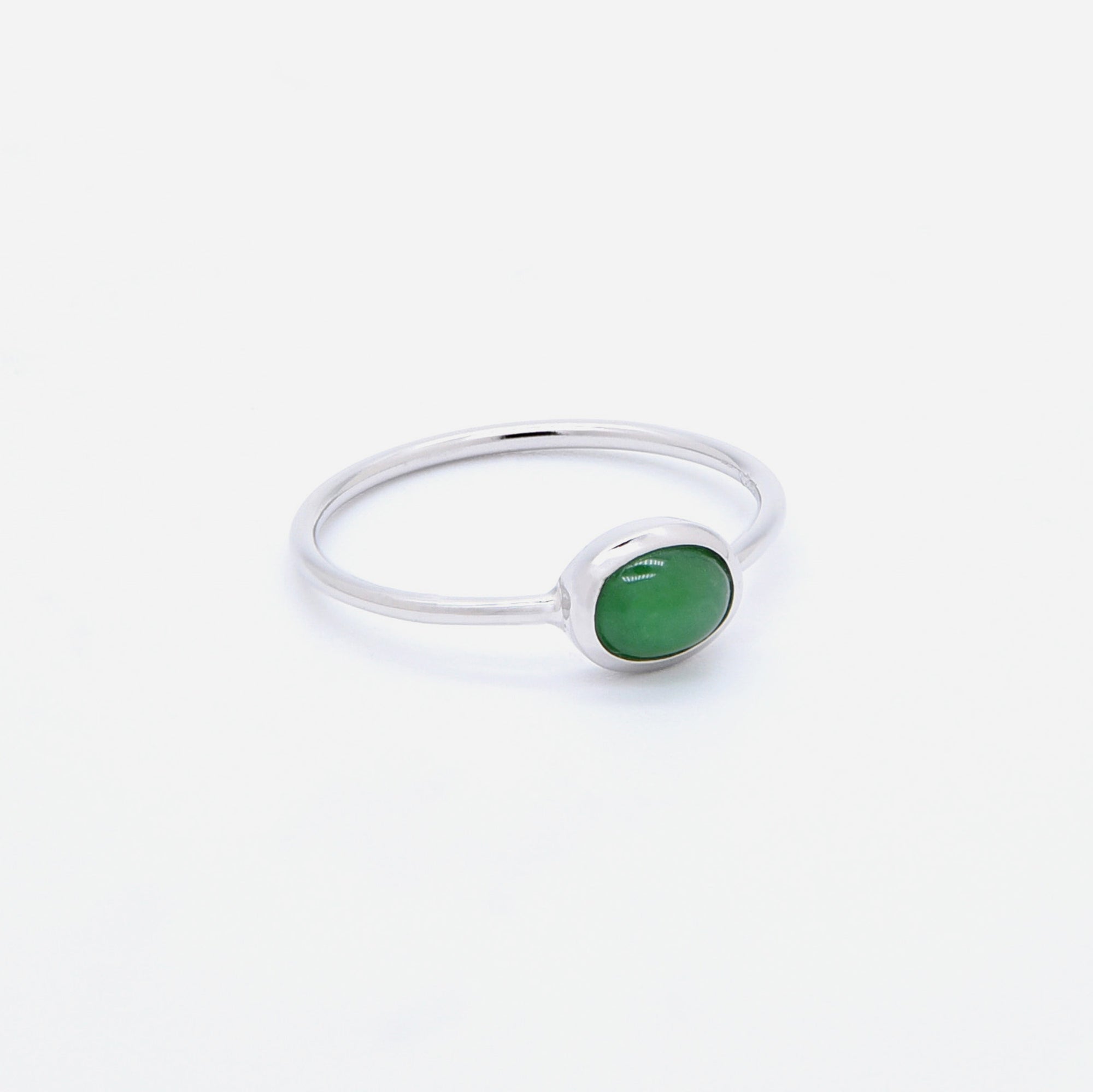 Resin Ring Jade Green Faceted Eco Resin Ring With Gold -  UK