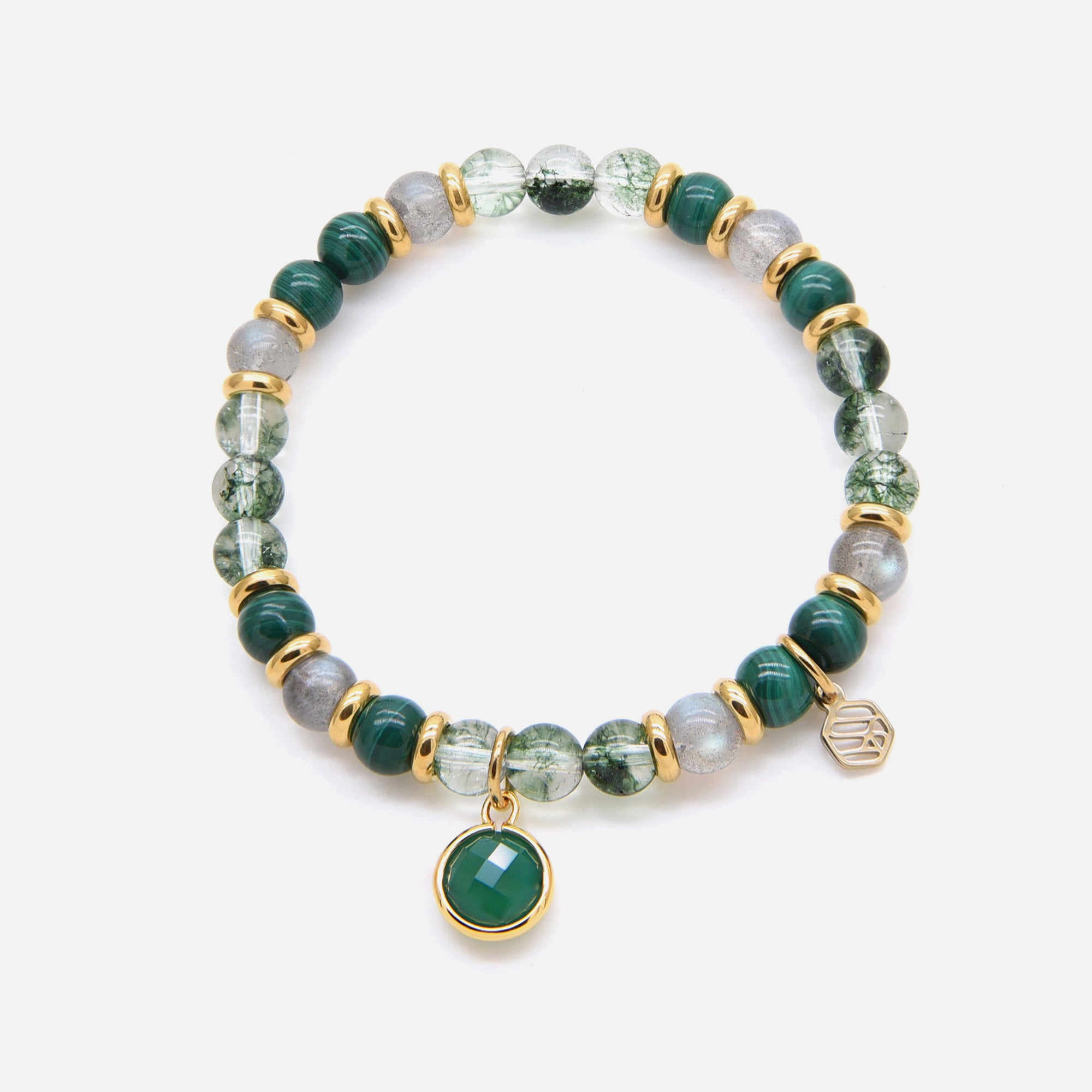 Blue Topaz Birthstone Beaded Bracelet - Jadeite Atelier