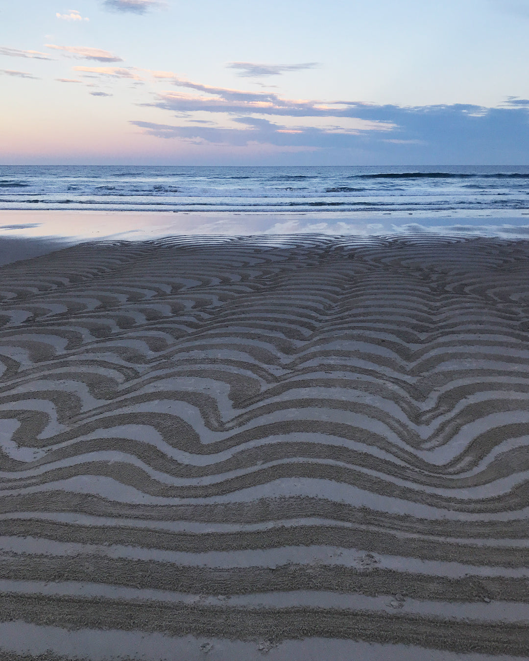 Josh Galletly Raked Sand at Lennox Head Beach, NSW